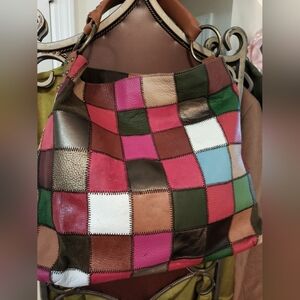 Stella & Max Leather Patchwork Handbag